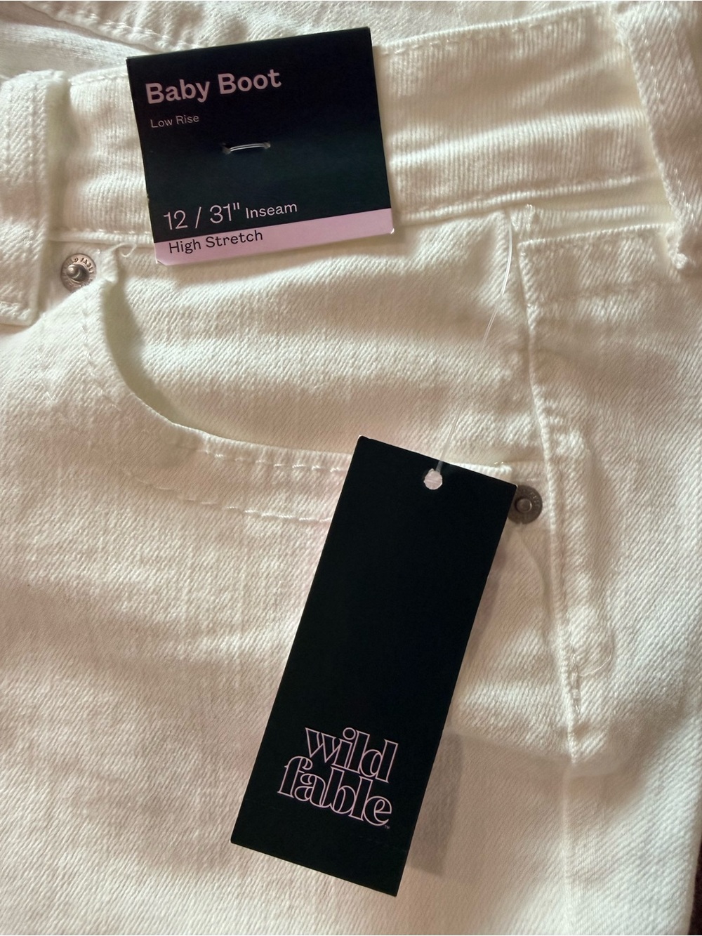 wild fable - White Baby Boot Jeans - Picture 5 of 11